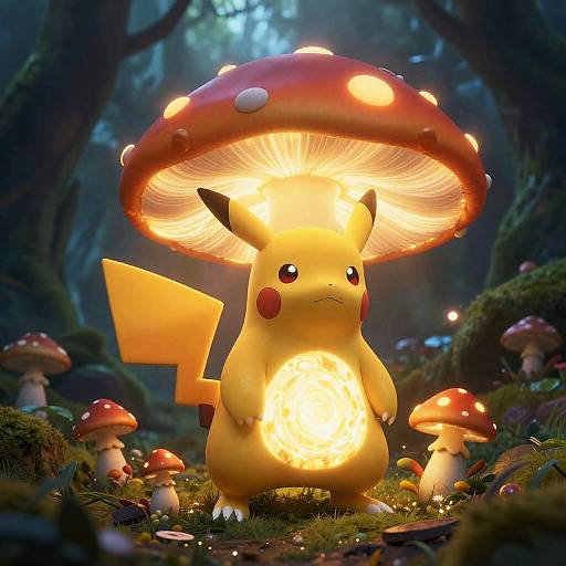 Glowing Fantasy Mushroom Pokemon
