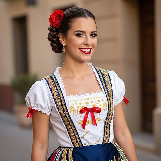 Spanish Woman in Traditional Dress