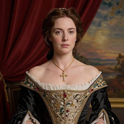 Classical Portrait of Elegant Duchess