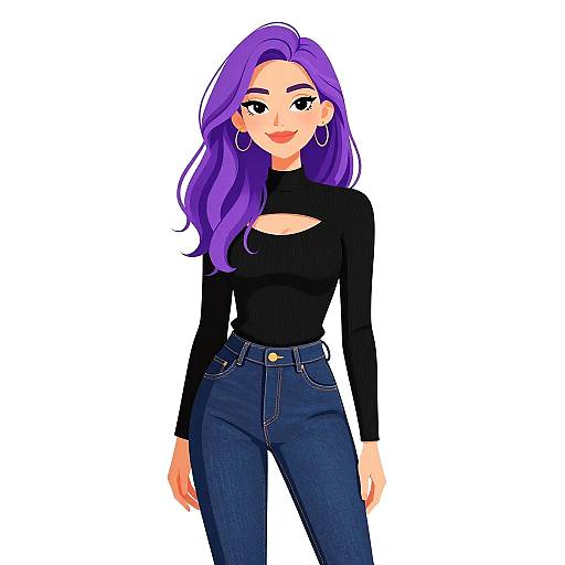 Smiling Woman Casual Chic Outfit