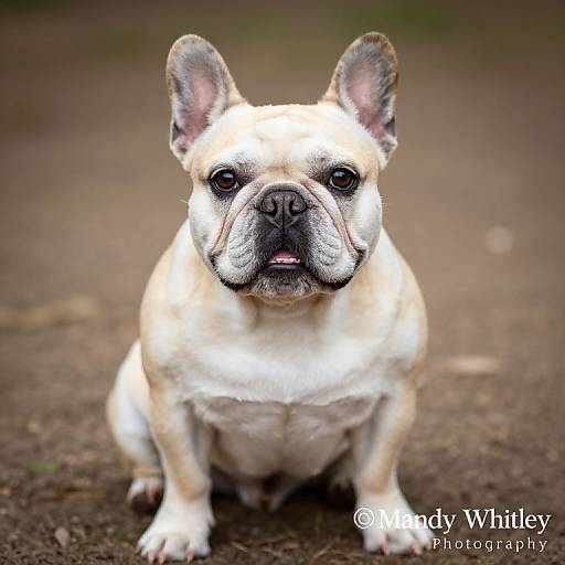 Cute French Bulldog Sitting Portrait