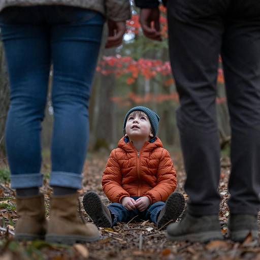 Curious Child in Enchanting Forest