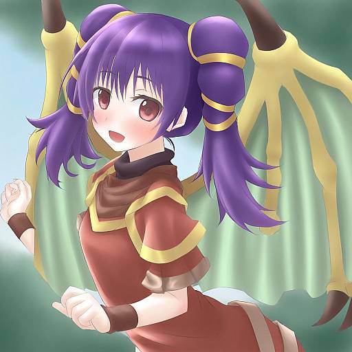 Illustration of Myrrh (fire emblem), fire emblem in the style of Kawai ritsu (rits meg)
