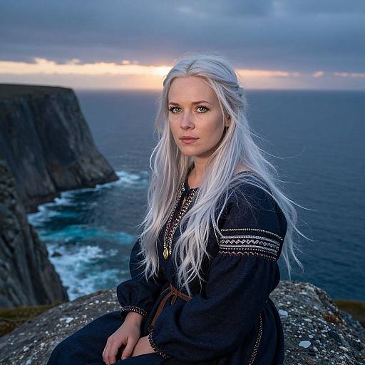 Hyperrealistic Portrait of Arctic Elegance