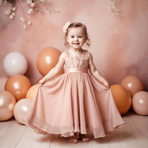 Smiling Toddler Girl in Pink Dress