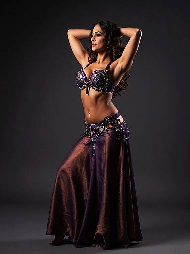 Ornate Belly Dance Profile Portrait