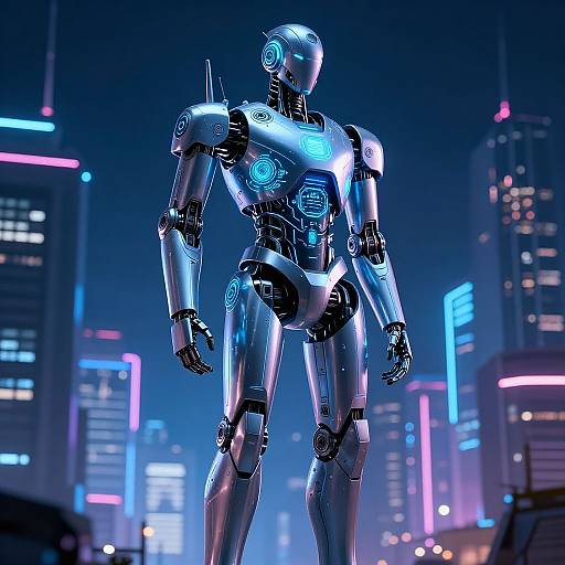 Futuristic 187cm Neon Robot