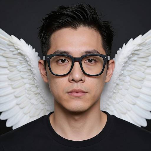 Photorealistic Winged Man Portrait