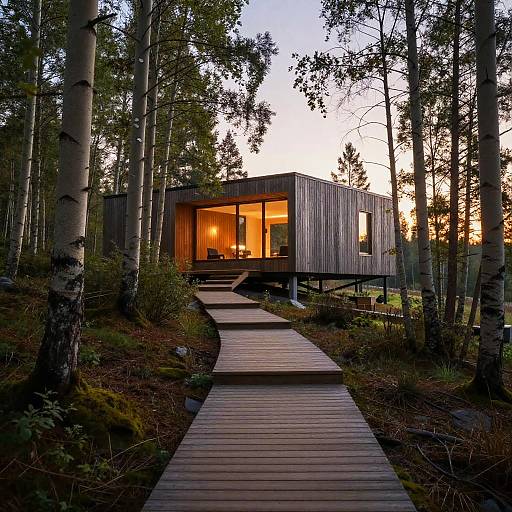 Wooden Path to Modern Aspen House