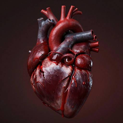 Realistic Bleeding Anatomical Heart