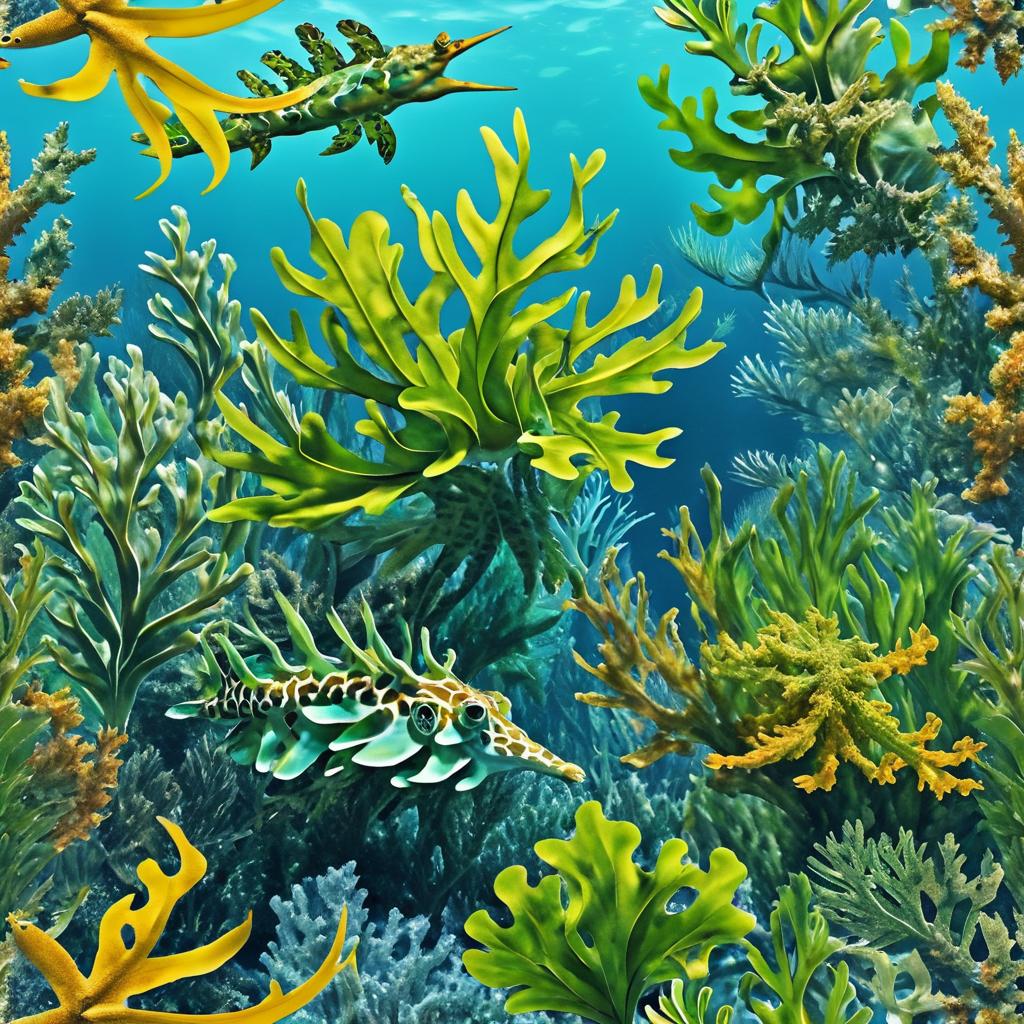 Surreal Underwater Camouflage Collage