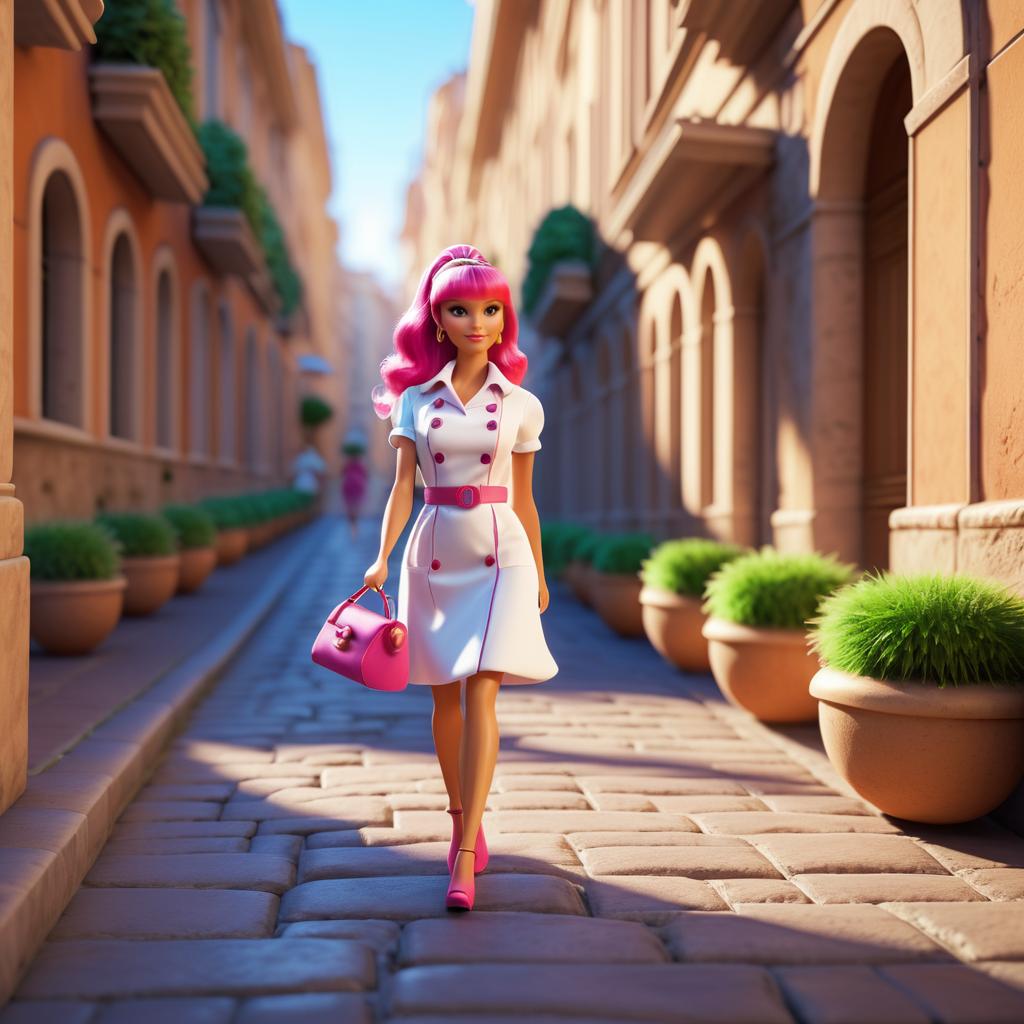 Barbie Chef Strolling Through Rome