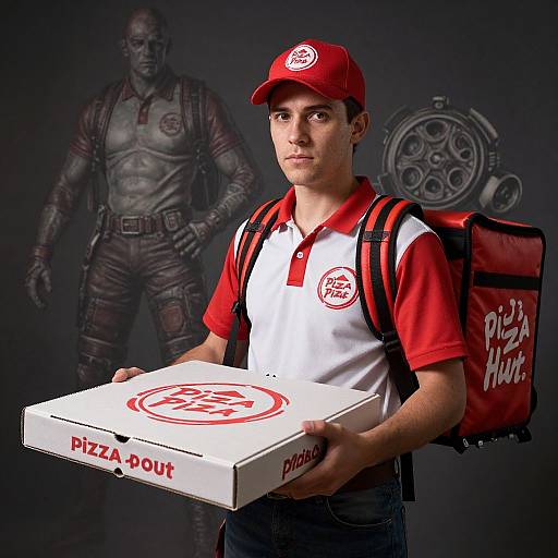 Sombra from Overwatch as Pizza Delivery