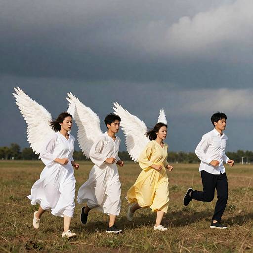 Running Angels in a Dramatic Field