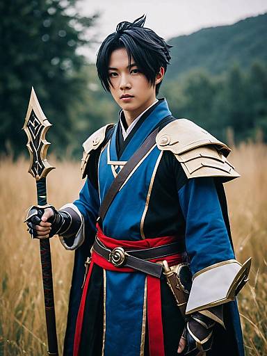 Cinematic Childe Cosplay Dramatic Fantasy Portrait