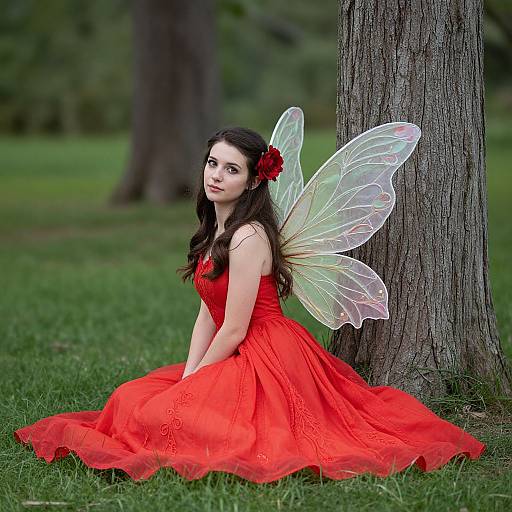 Ruby Red Fairy in Nature