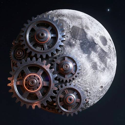 Steampunk Gear 5 Moon Concept