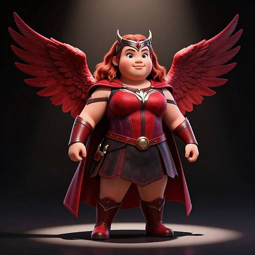 Chubby Scarlet Witch Digital Portrait