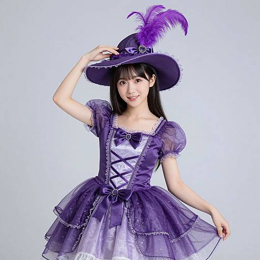 Purple Carnival Costume Girl