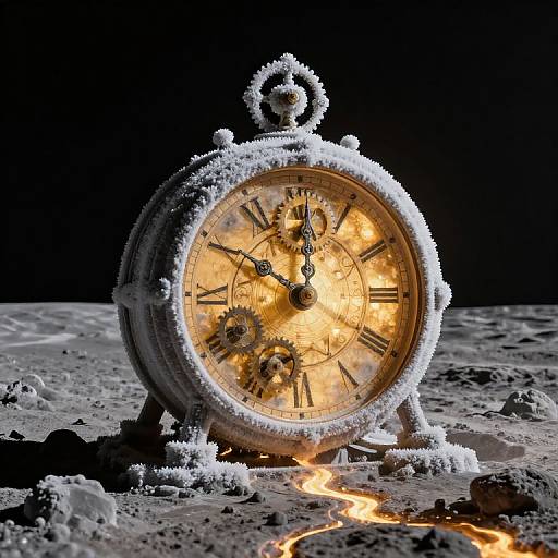 Celestial Clock on Lunar Plain