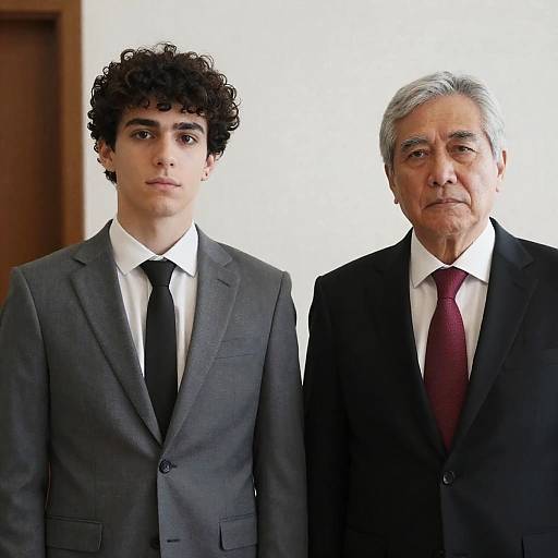 Two Men in Formal Suits Standing Side by Side