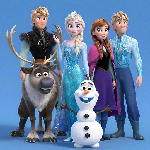 Charming Digital Art of Frozen Characters