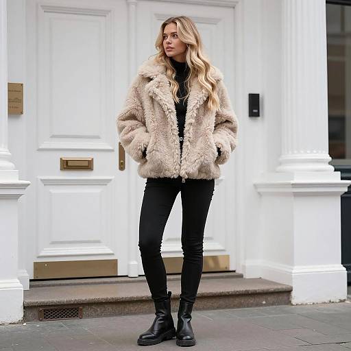 Chic Blonde in Urban Setting