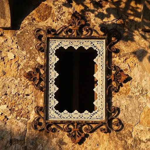 Ornate Filigree Lace Window Frame