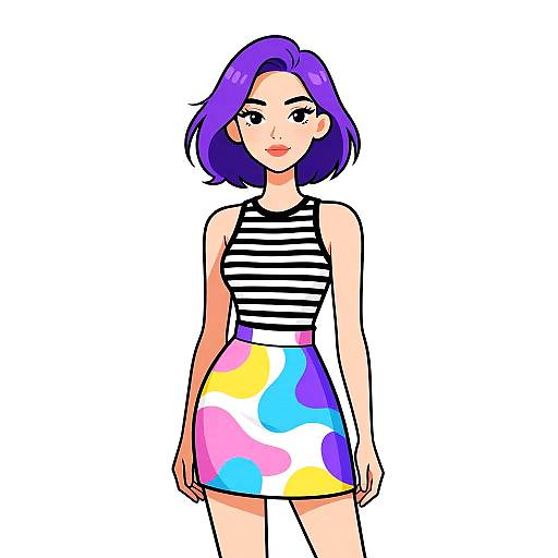 Stylish Woman in Casual Contemporary Outfit