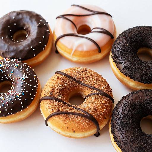 Colorful Close-Up Of Assorted Donuts