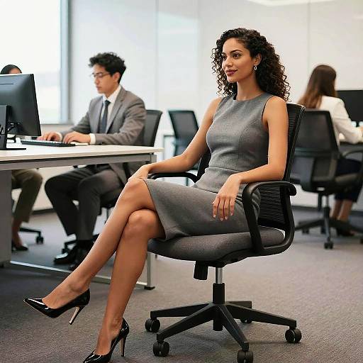 Olive-Skinned Office Professional Relaxed Portrait