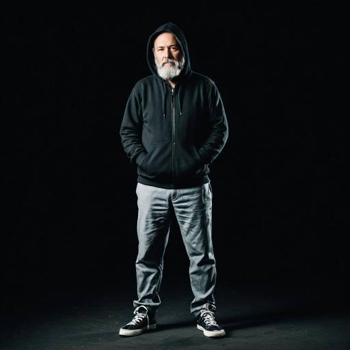 Old Man Costume with Hoodie and Beard