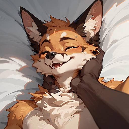 Cute Anthro Fox Neck Scritches
