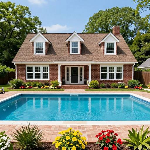Elegant Brick Pool House Retreat