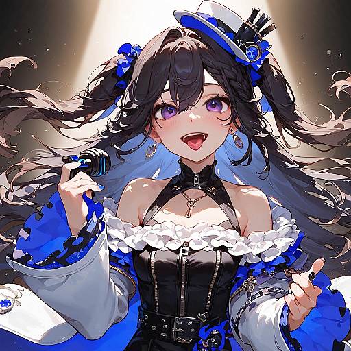 Anime Idol Singing On Stage