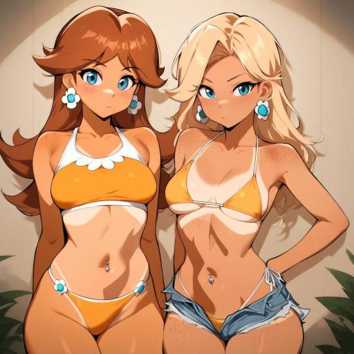 Princess Daisy and Friends at the Beach
