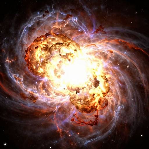 Vibrant Supernova Explosion with Cosmic Clouds