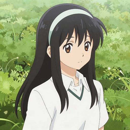 Serene Yuki Nagato School Uniform Portrait