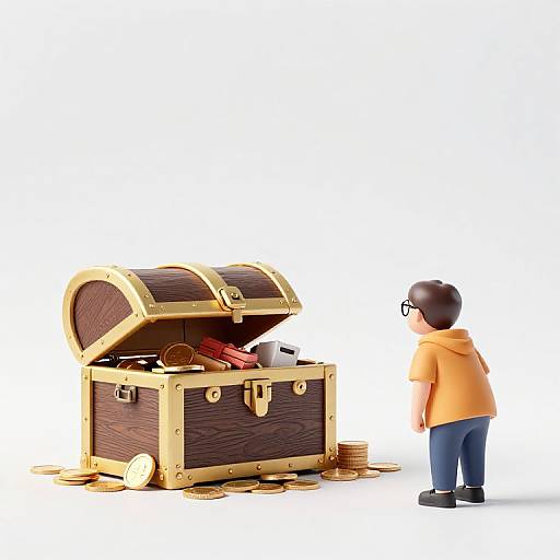 Minimalist Giant Guarding Treasure