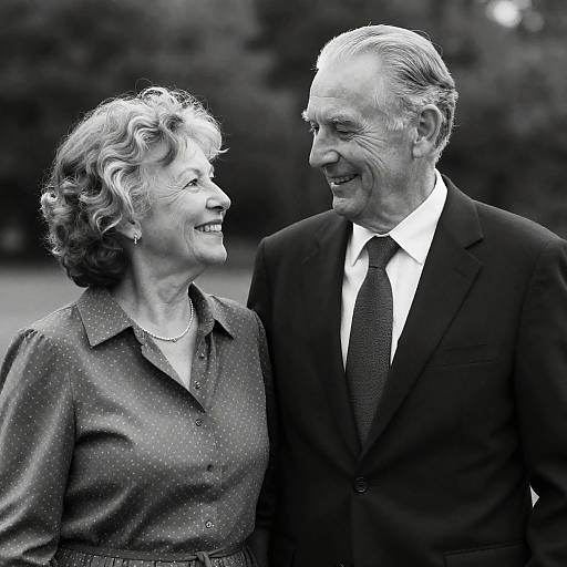 Lovely Black and White Couple Portrait