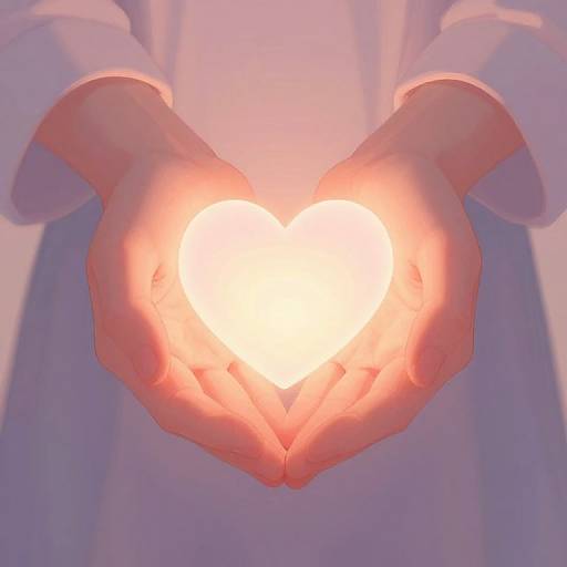 Empathy Illustrated with Glowing Heart