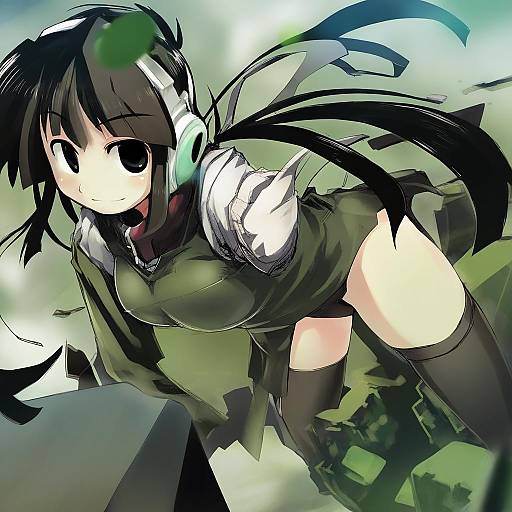 Illustration of Asahina hiyori, kagerou project in the style of Nanaroku (fortress76)