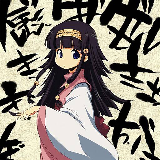 Illustration of Alluka zoldyck, hunter x hunter in the style of Onija tarou