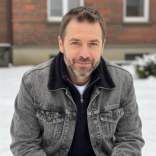 Outdoor Portrait: Man in Denim Jacket