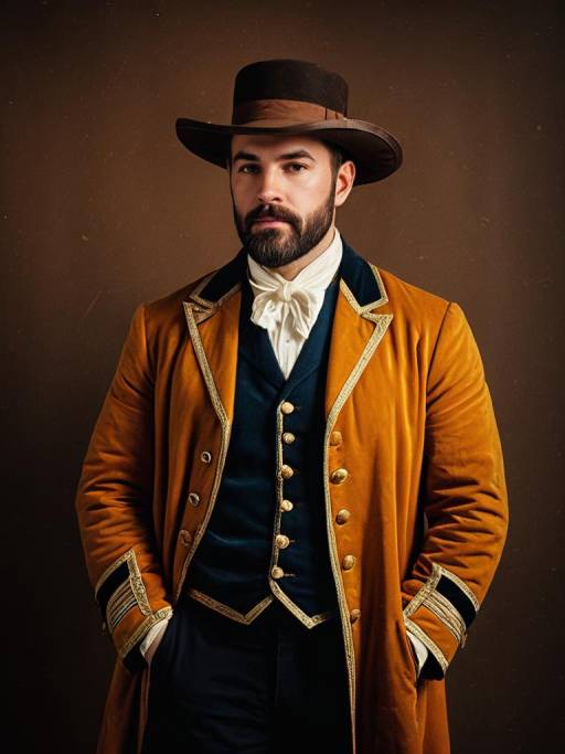 Candid Portrait of Man in Grant Costume