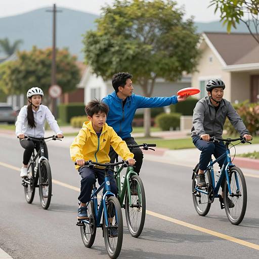Action-Packed Biking Moment in Suburbia