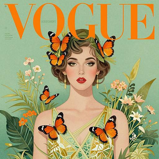 Vintage Art Deco Vogue Cover