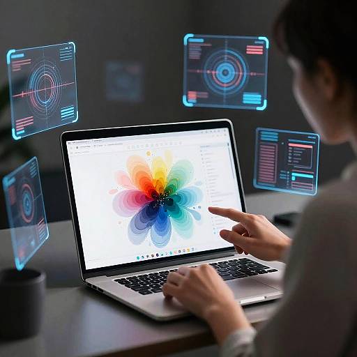 AI Art Creation on Futuristic Mac