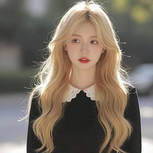 Portrait of Blonde Woman in Sunlight