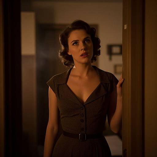 1950s Vintage Urban Movie Scene